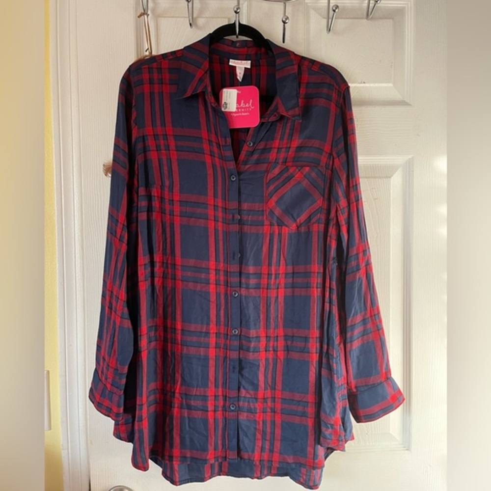 - Isabel Maternity by Ingrid‎ & Isabel Sz M Plaid Blouse, long sleeve, Butt…